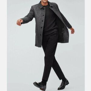 Bonobos Wool Blend Car Coat Men's Classic Modern Overcoat Gray Winter Jacket